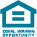 Fair housing logo in blue