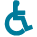 handicap logo in blue.